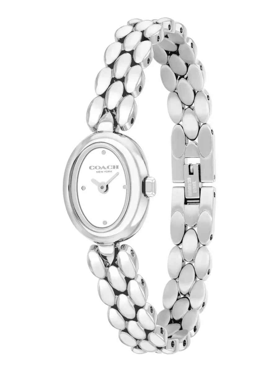 Женские наручные часы Sammy Silver-Tone Stainless Steel Bracelet Watch COACH — изображение 3 из 4, оттенок мел