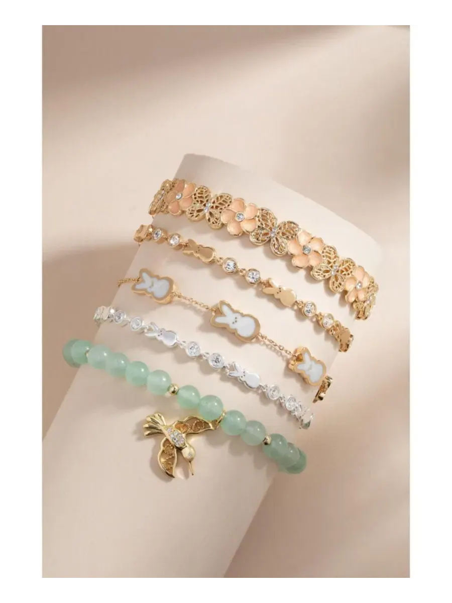 Браслет-боло с подвесками PEEPS Bunny Alex and Ani — изображение 5 из 5, оттенок золото
