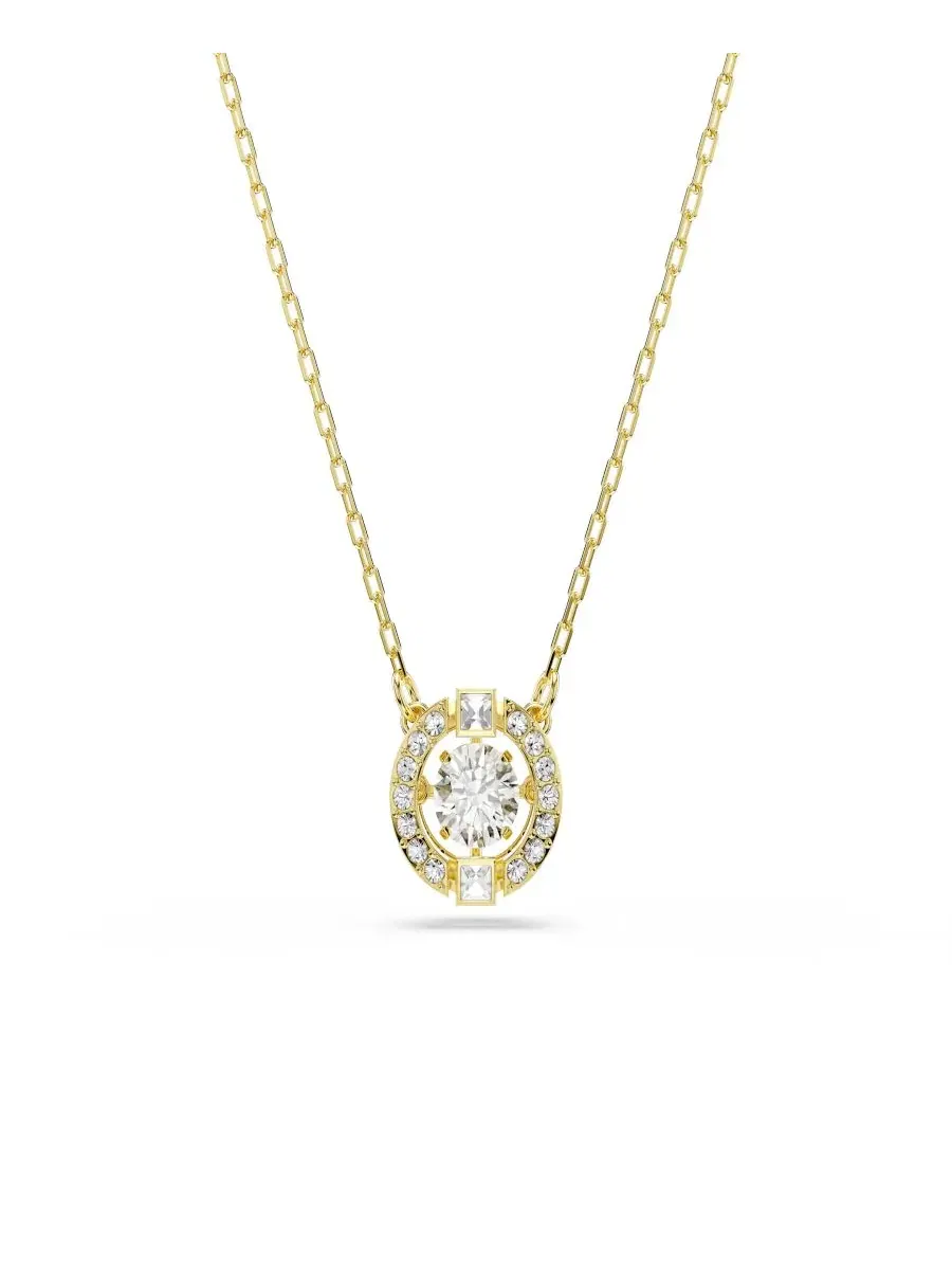 Колье с кристаллами и подвеской Swarovski — изображение 1 из 6, оттенок белый