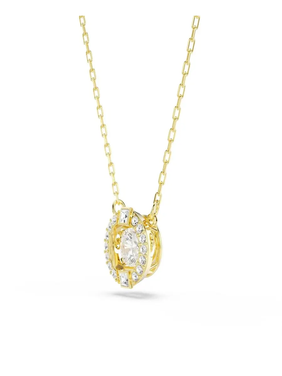 Колье с кристаллами и подвеской Swarovski — изображение 3 из 6, оттенок белый