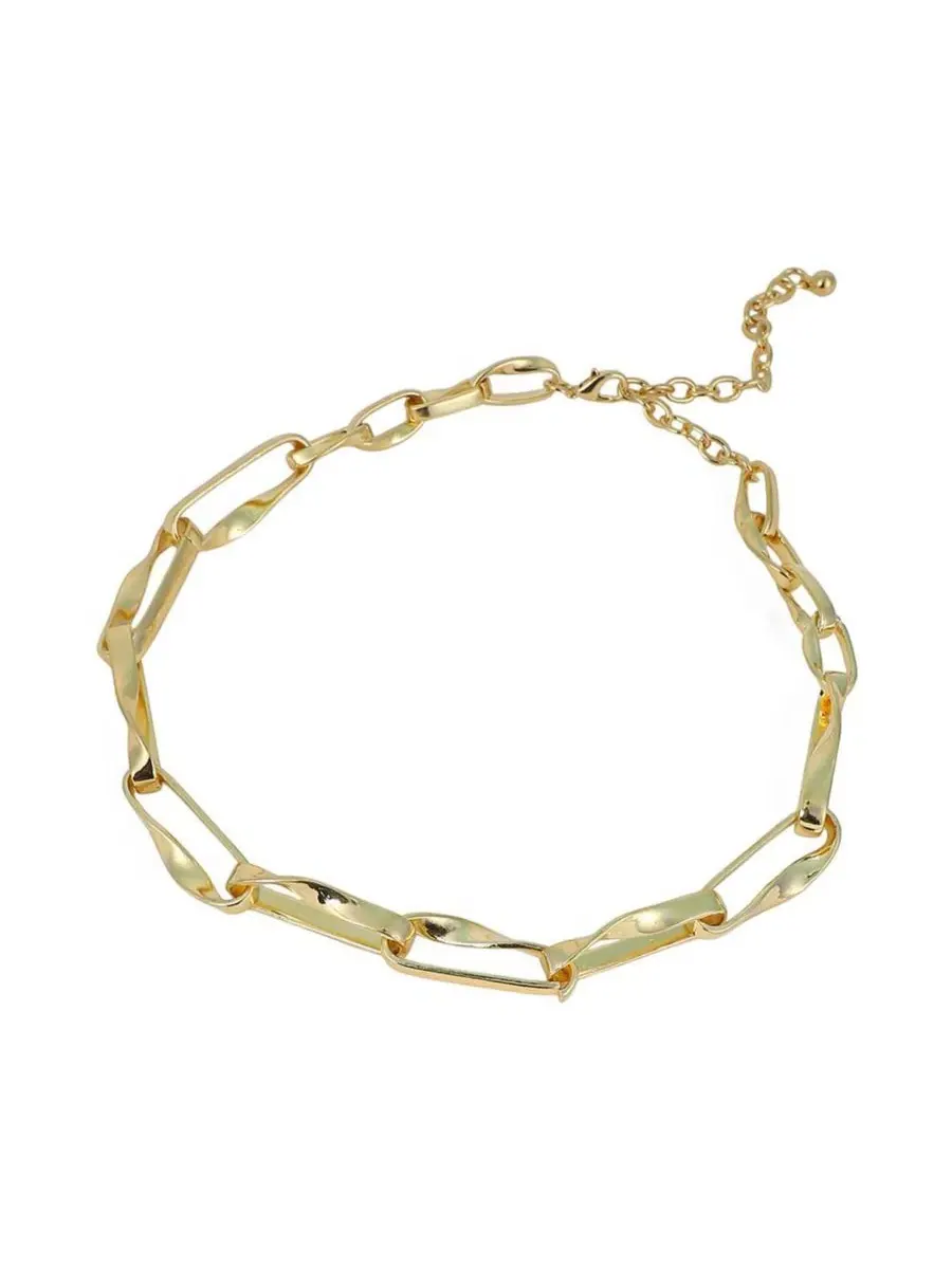 Ожерелье из кумдана с бусинами The Chunky Twirl-Link Chain Necklace SOHI — изображение 1 из 6, оттенок золото