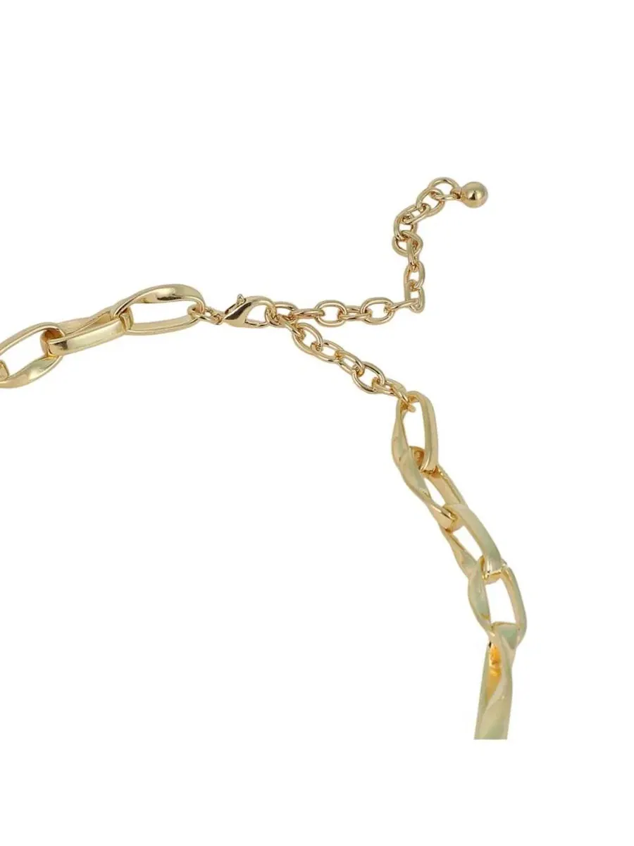 Ожерелье из кумдана с бусинами The Chunky Twirl-Link Chain Necklace SOHI — изображение 2 из 6, оттенок золото