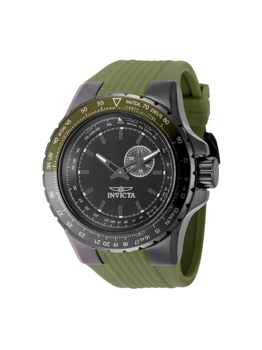 Мужские часы Aviator Quartz VD72 Dial Watch Invicta — изображение 3 из 3, оттенок зеленый