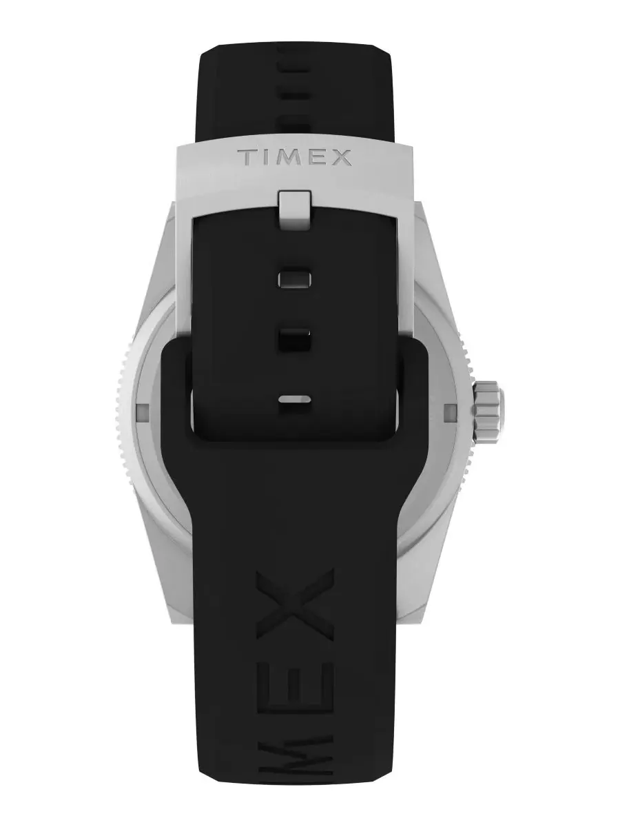 Мужские часы с черным каучуковым ремешком, 41 мм Timex — изображение 4 из 10, оттенок черный