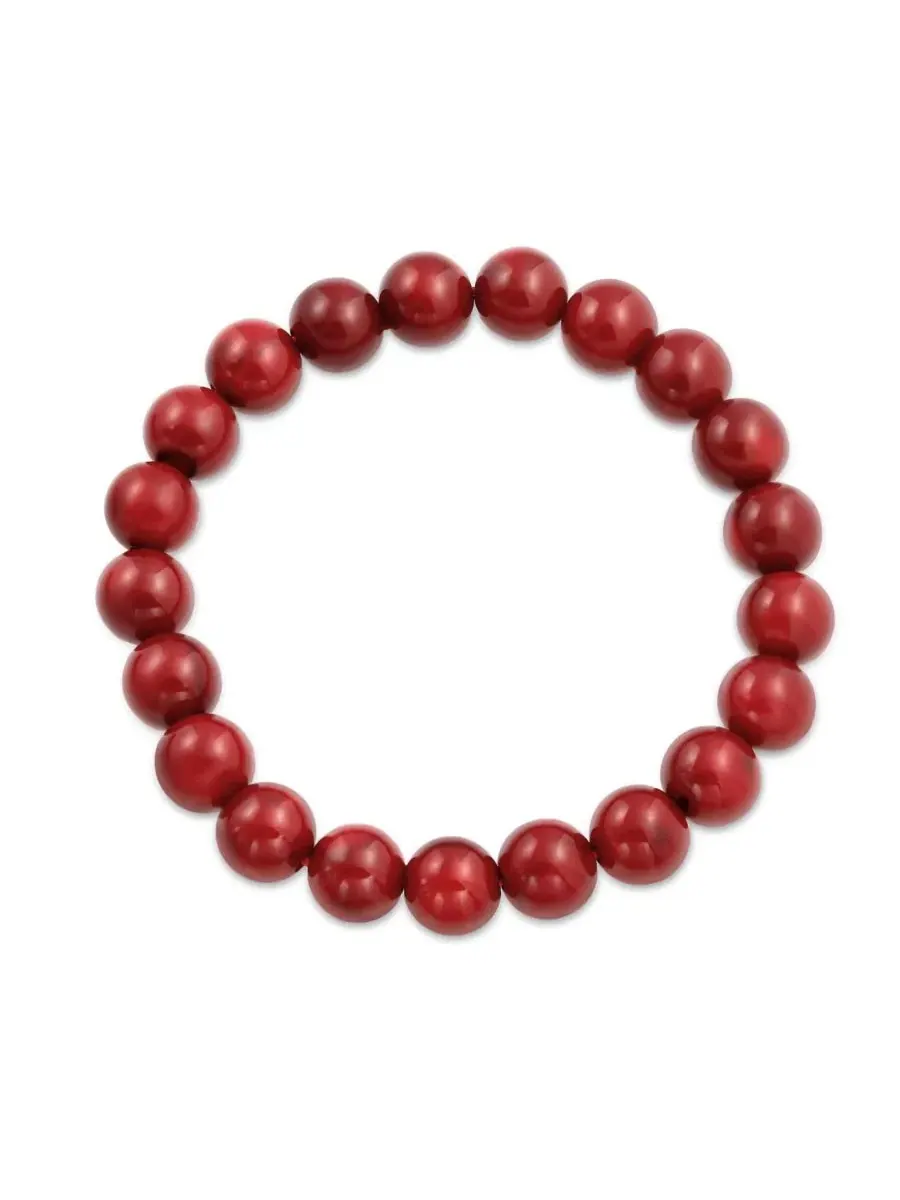 Браслет-эластичный с бусинами, Stretch Bracelet Bling Jewelry — изображение 2 из 4, оттенок красный