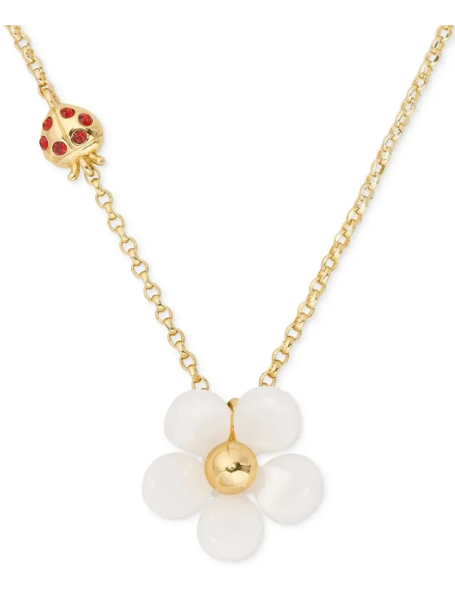 Подвеска-кулон с цветочным мотивом Summer Daze Flower kate spade new york — изображение 1 из 4, оттенок белый