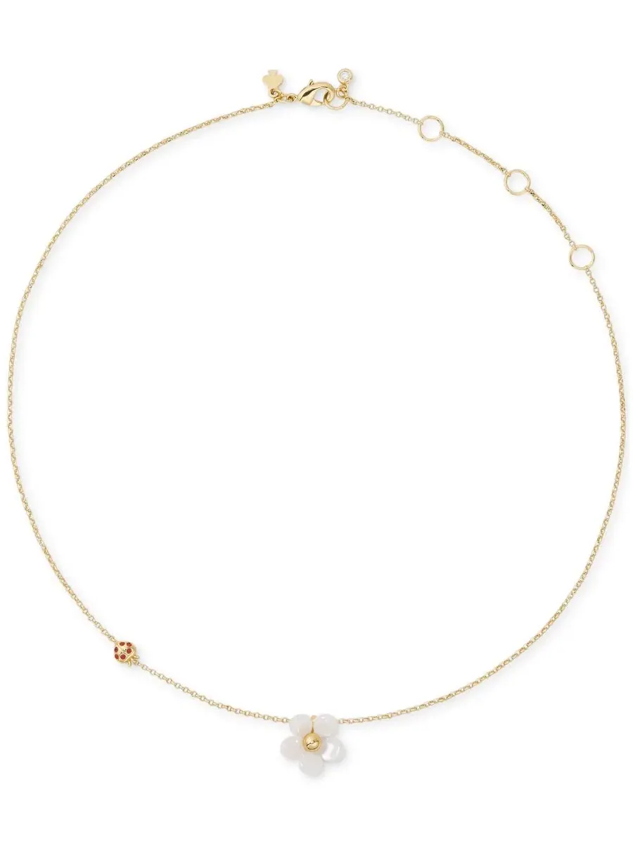 Подвеска-кулон с цветочным мотивом Summer Daze Flower kate spade new york — изображение 2 из 4, оттенок белый