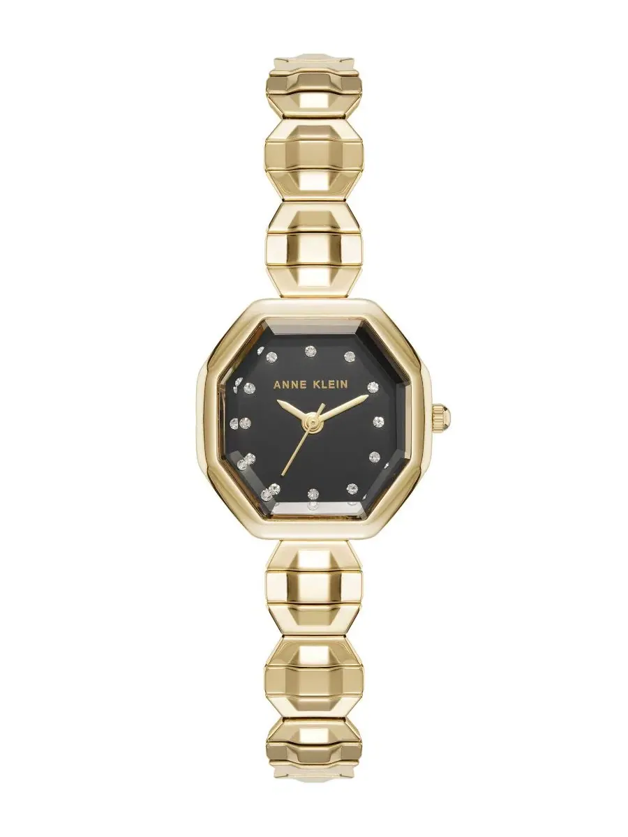 Женские часы с хрустальным циферблатом и расширяющимся браслетом Anne Klein
