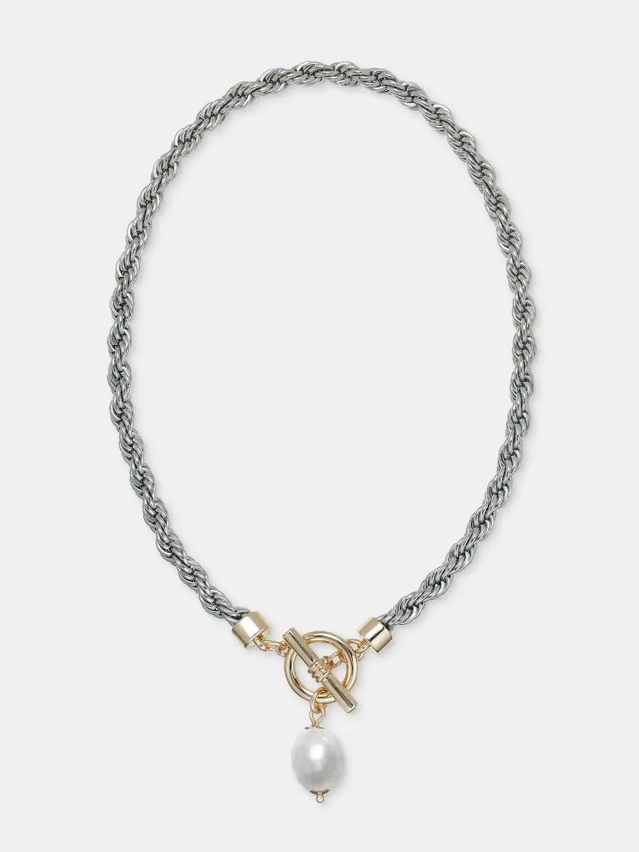 Колье с подвеской из имитации жемчуга, модель Imitation Pearl 16" Pendant Necklace On 34th — изображение 1 из 3
