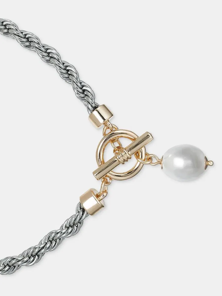 Колье с подвеской из имитации жемчуга, модель Imitation Pearl 16" Pendant Necklace On 34th — изображение 2 из 3