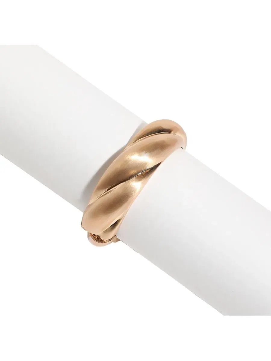 Браслет-манжета Twisted Bangle SOHI — изображение 4 из 6, оттенок золото