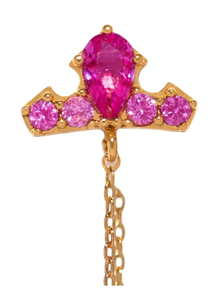 Серьги-подвески с короной Авроры, Crystal Disney Princess Sleeping Beauty Aurora Crown Dangle Girls — изображение 2 из 3