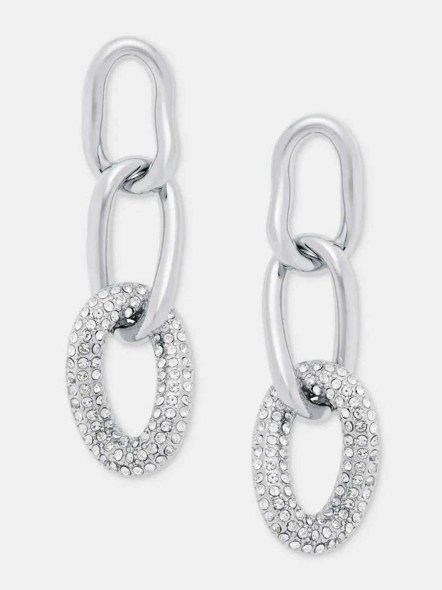 Серьги-подвески с кристаллами DKNY
