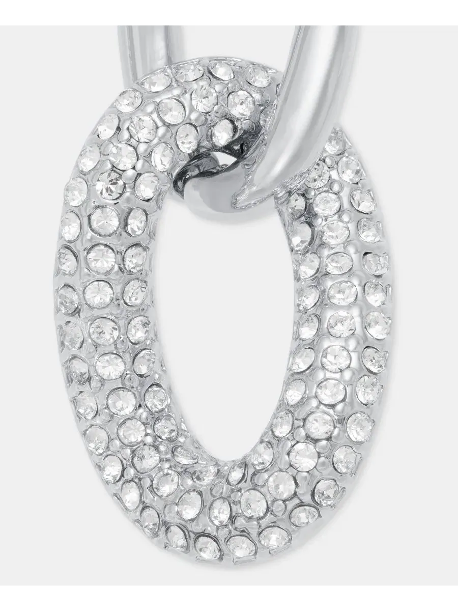Серьги-подвески с кристаллами DKNY — изображение 4 из 4, оттенок серебряный