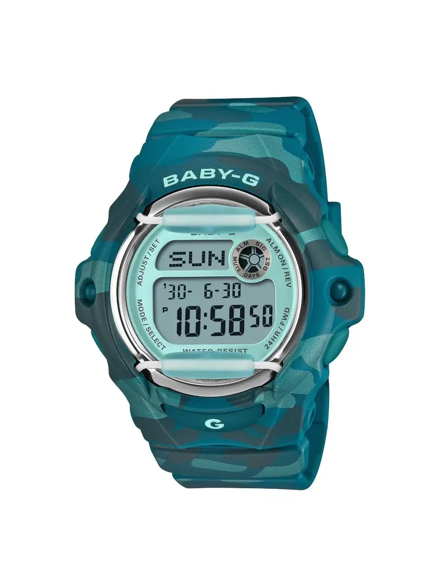 Женские часы Baby-G с цифровым дисплеем, синие, 42.6 мм G-Shock — синий