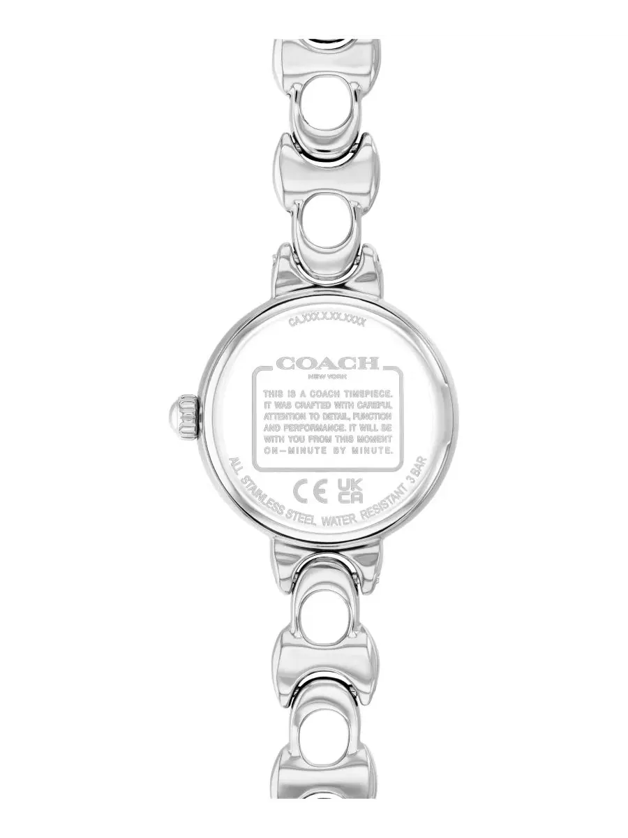 Женские часы Iris Silver Tone Stainless Steel Bracelet Watch 22.5mm COACH — изображение 2 из 5, оттенок серебряный