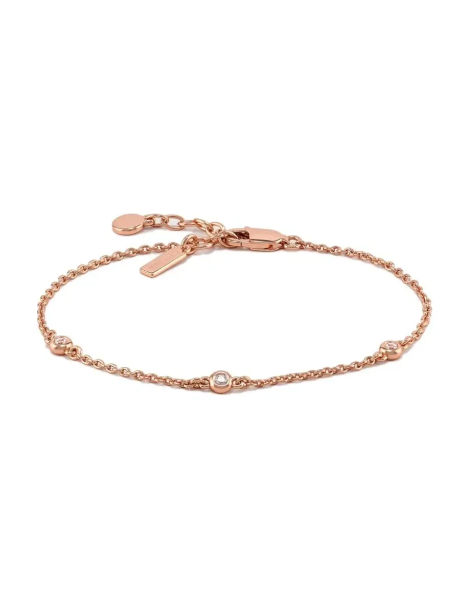 Браслет из нержавеющей стали с сапфирами, модель Sapphire Trio Vincero — золотистый