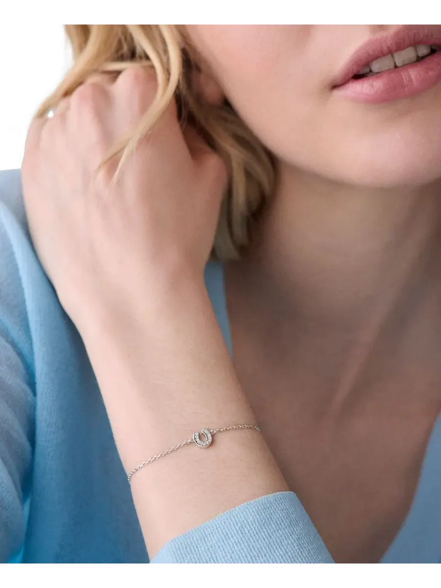 Браслет с кристаллами и кубическим цирконием, модель Cubic Zirconia Pave Horseshoe kate spade new — изображение 3 из 4