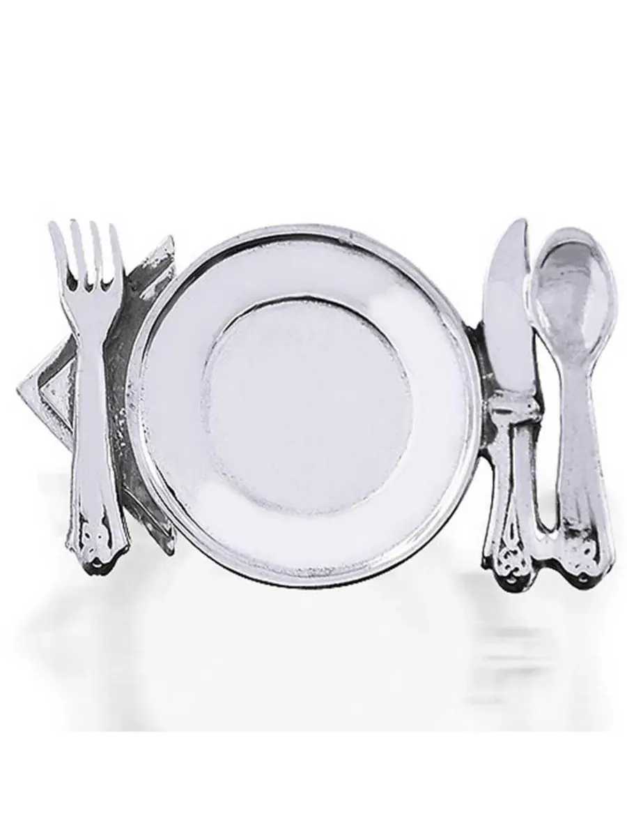 Запонки из стерлингового серебра с кулинарной тематикой, модель Unique Gift For Chef Bling Jewelry — изображение 2 из 3