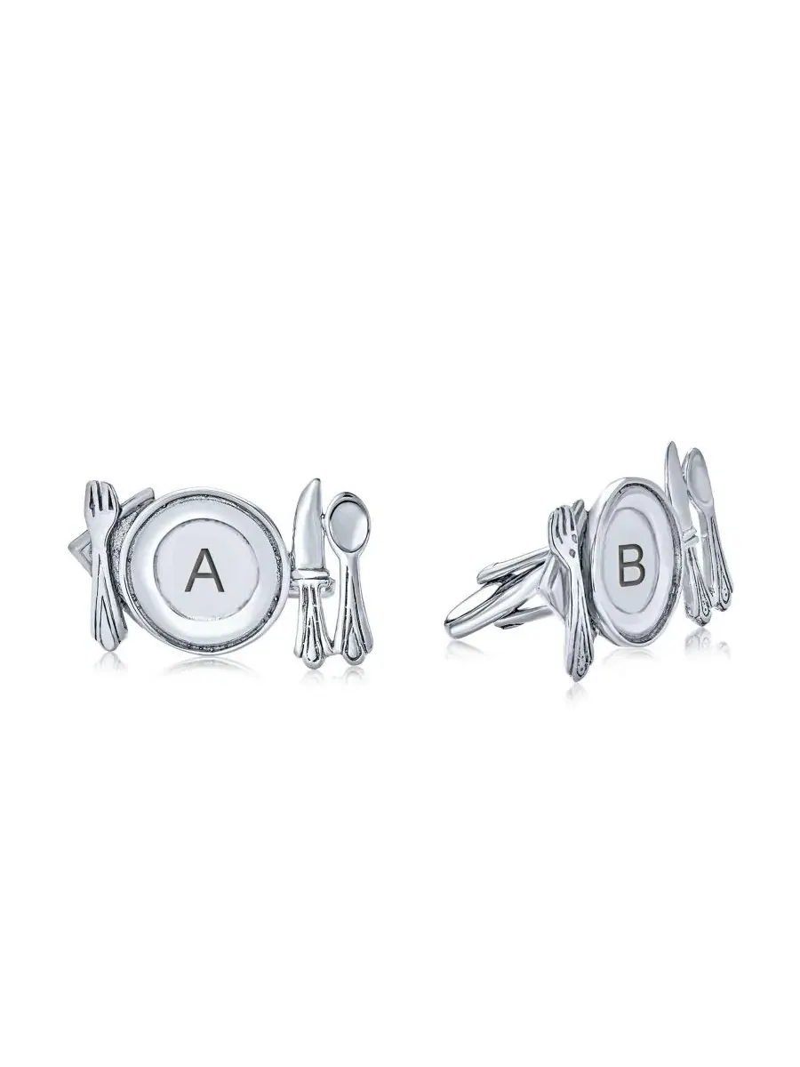 Запонки из стерлингового серебра с кулинарной тематикой, модель Unique Gift For Chef Bling Jewelry — изображение 3 из 3