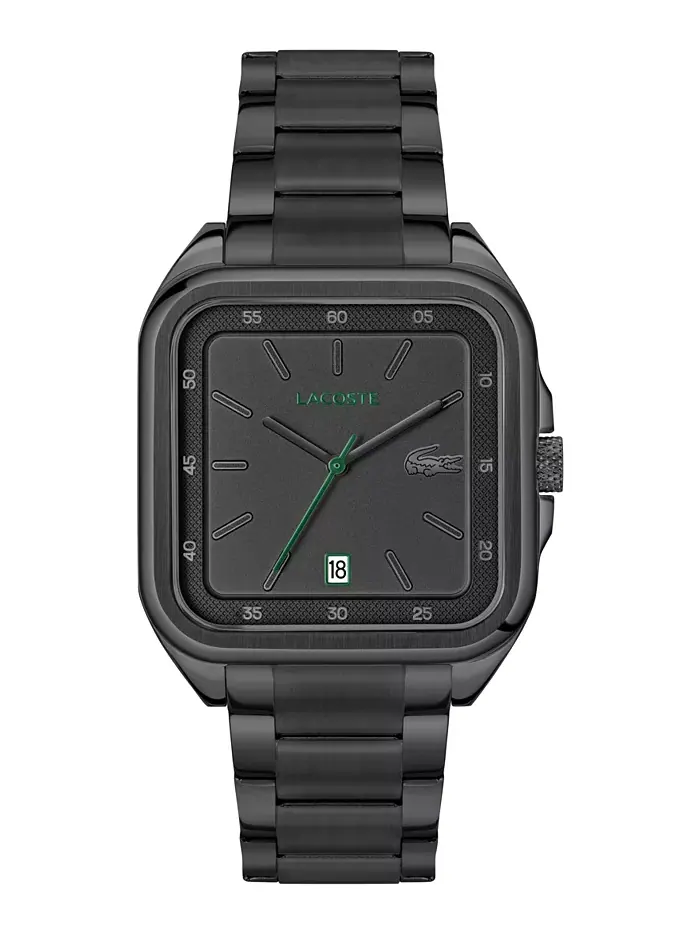 Мужские часы Ionic Plated Black с браслетом из нержавеющей стали, 39 мм Lacoste — изображение 1 из 6