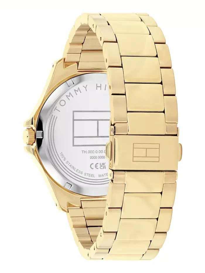 Мужские часы на стальном браслете Quartz Gold Tone, 42 мм Tommy Hilfiger — изображение 3 из 5
