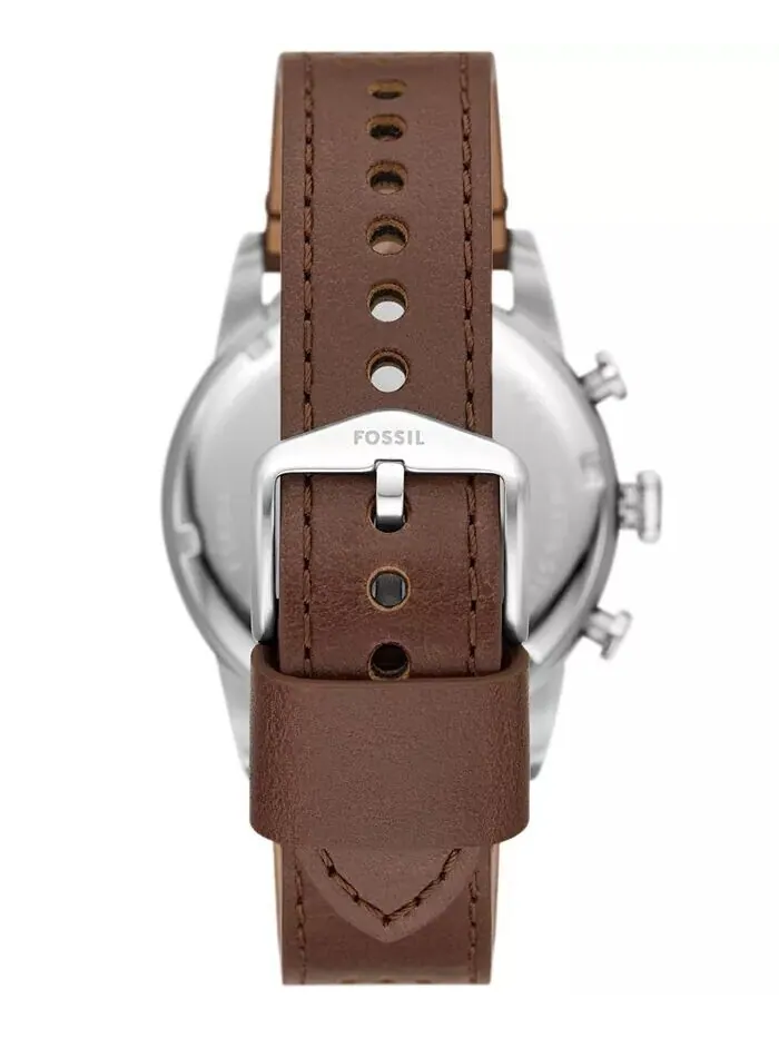 Мужские часы Sport Tourer Chronograph Brown LiteСкрытьКожаные часы 42 мм Fossil — изображение 3 из 4, оттенок коричневый