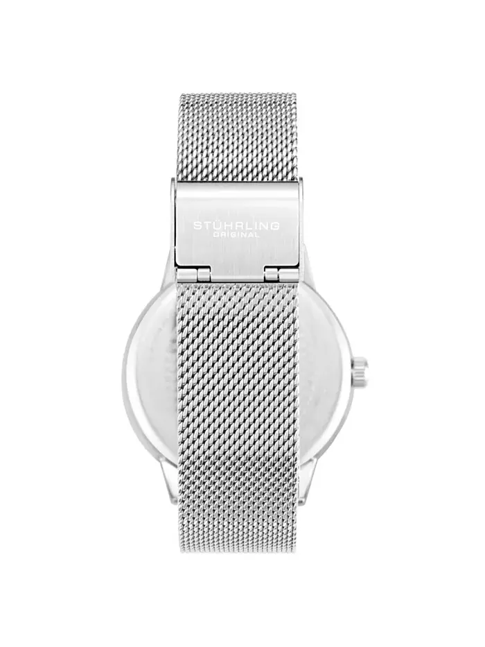 Женские часы 3904 Quartz 38 мм с модным сетчатым браслетом Stuhrling — изображение 2 из 3, оттенок розовый золотистый