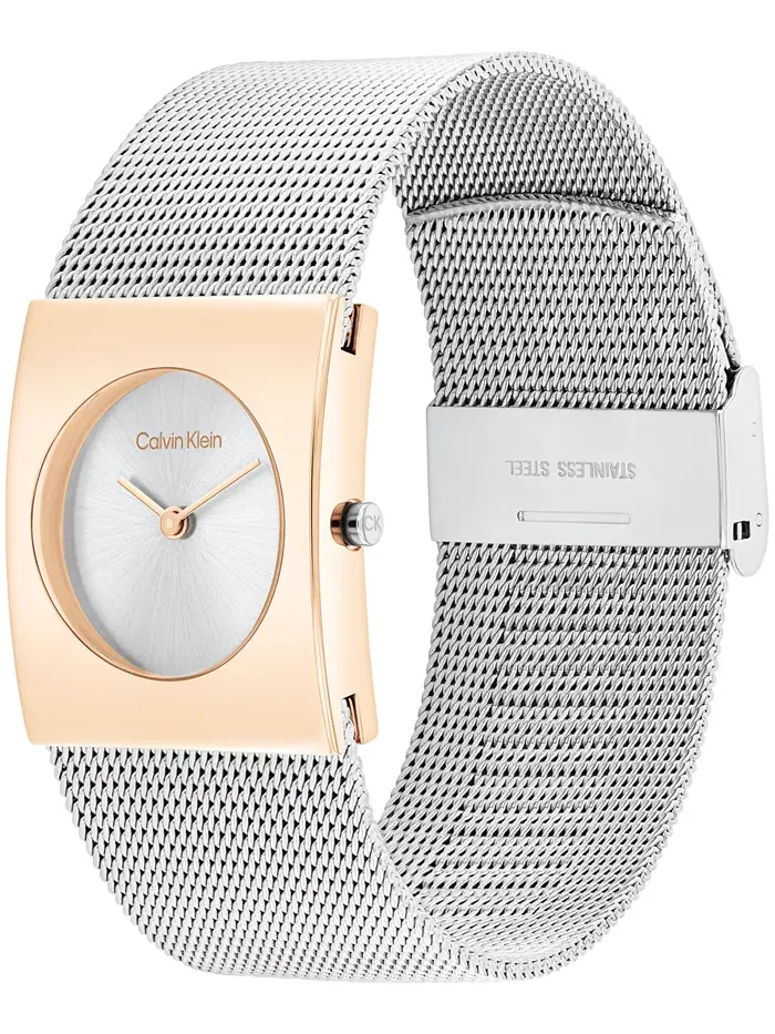 Женские часы Pulse Rose Gold-Tone из нержавеющей стали с сетчатым браслетом, 26.40 мм Calvin Klein — изображение 2 из 4