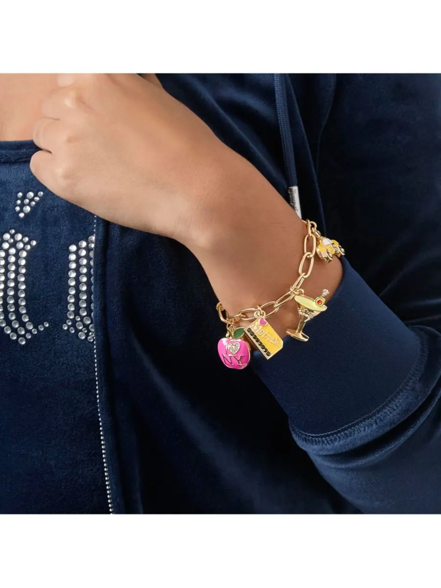 Браслет с подвесками City Icons, позолоченные эмалированные подвески Juicy Couture — изображение 3 из 9