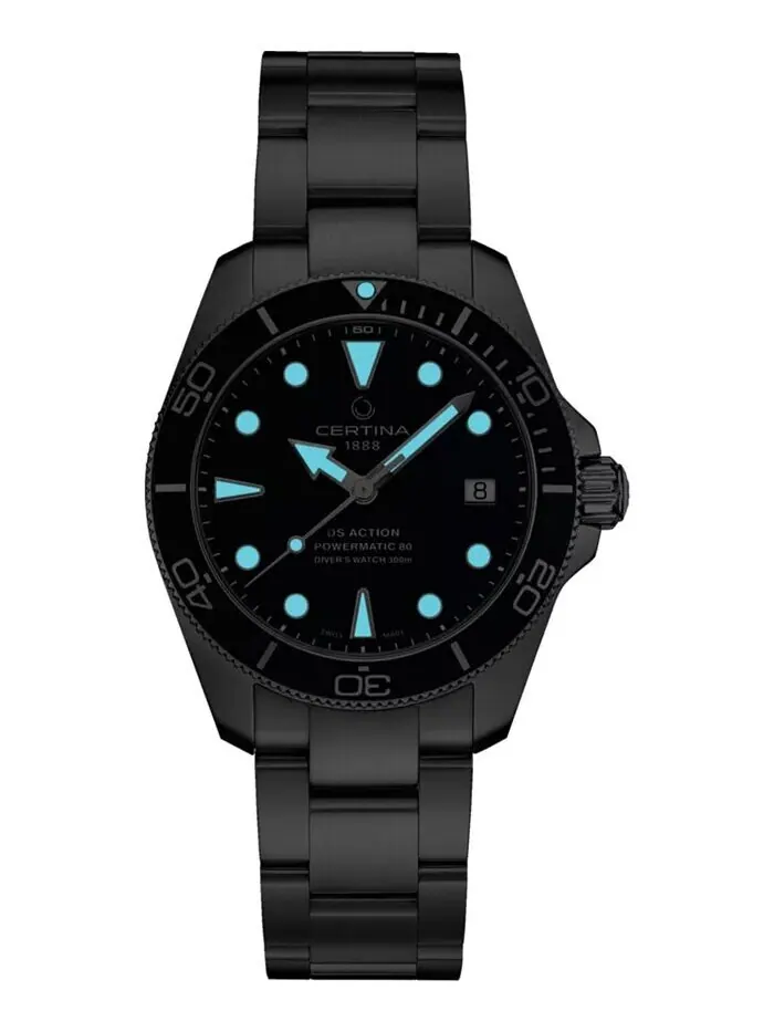 Женские швейцарские автоматические часы DS Action Diver с браслетом из нержавеющей стали, 38 мм — изображение 2 из 2