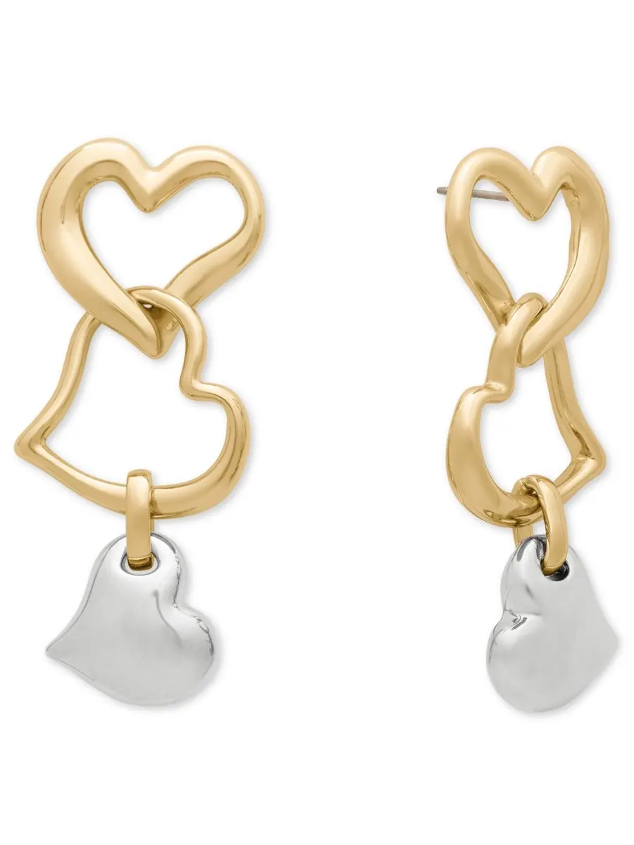 Двухцветные линейные серьги Amour kate spade new york — изображение 2 из 2, оттенок золотистый серебристый