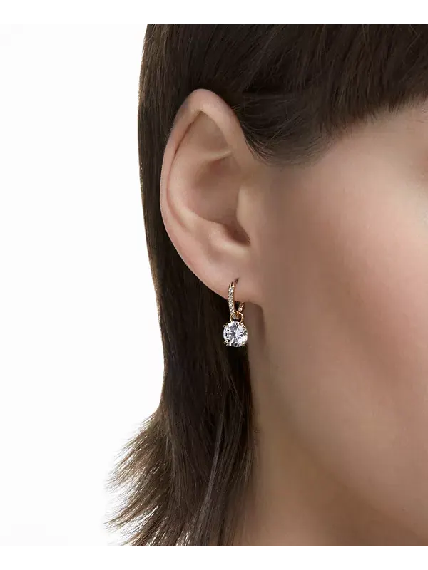 Серьги-Подвески с кристаллами Constella серебристого оттенка Swarovski — изображение 4 из 4, оттенок золото