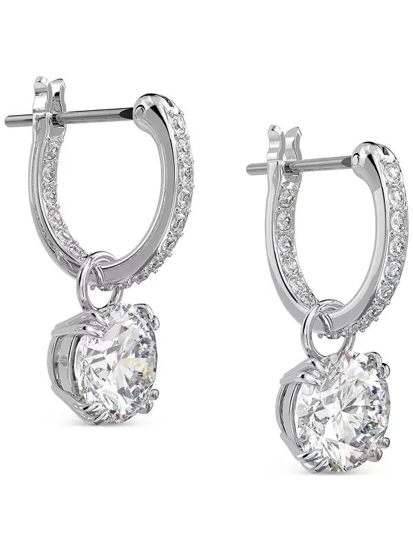 Серьги-Подвески с кристаллами Constella серебристого оттенка Swarovski — изображение 2 из 4, оттенок серебряный