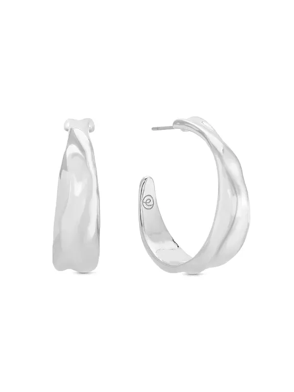 Серьги-Кольца Liquid Lux Ettika — изображение 1 из 4, оттенок серебряный