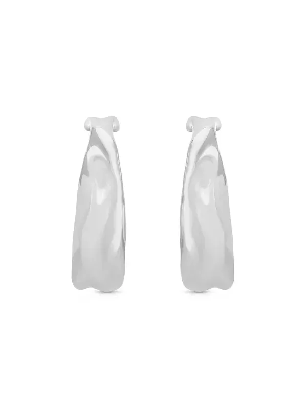 Серьги-Кольца Liquid Lux Ettika — изображение 2 из 4, оттенок серебряный