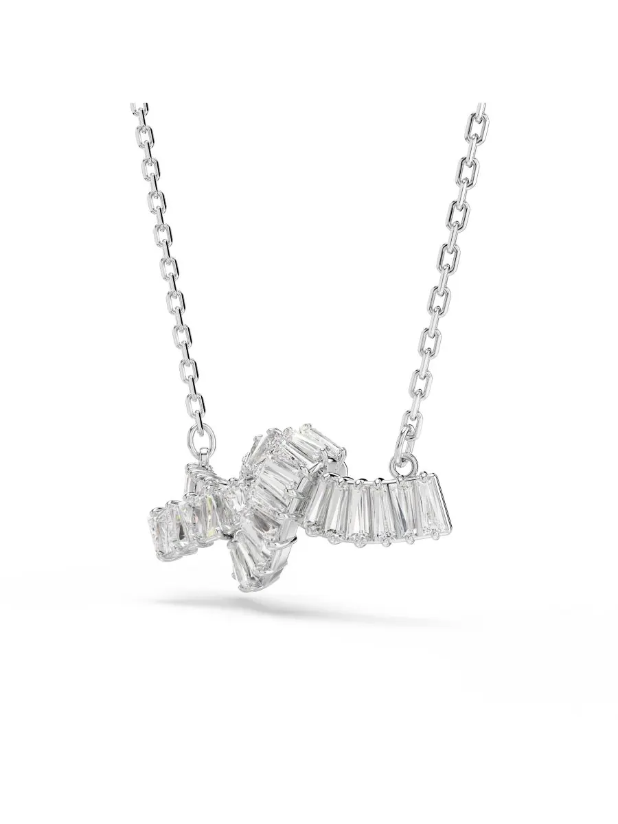 Подвеска-колье Matrix с родиевым покрытием Swarovski — изображение 2 из 6, оттенок серебристый прозрачный