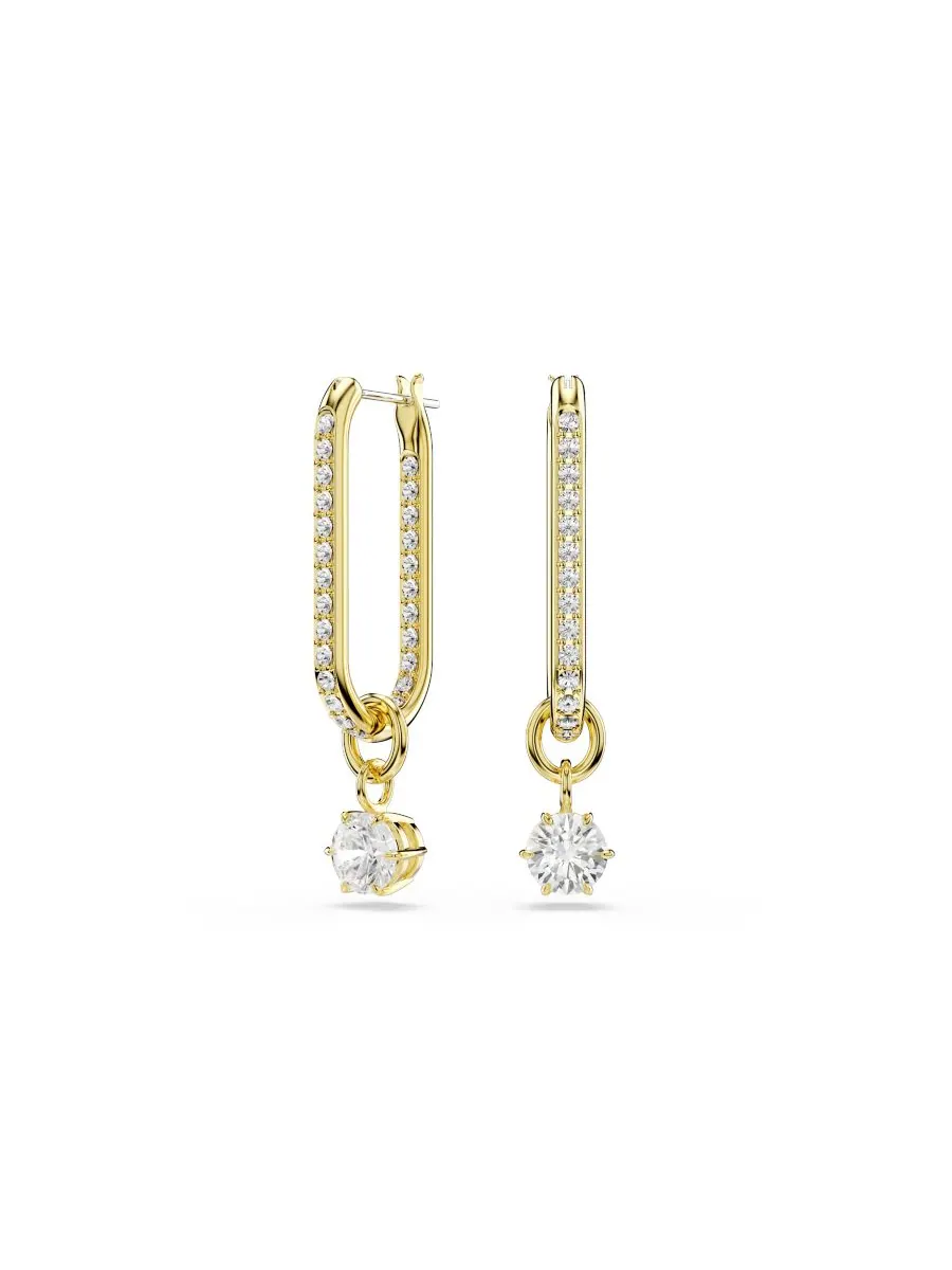 Серьги-подвески Constella с золотистым покрытием Swarovski — изображение 1 из 5, оттенок золото