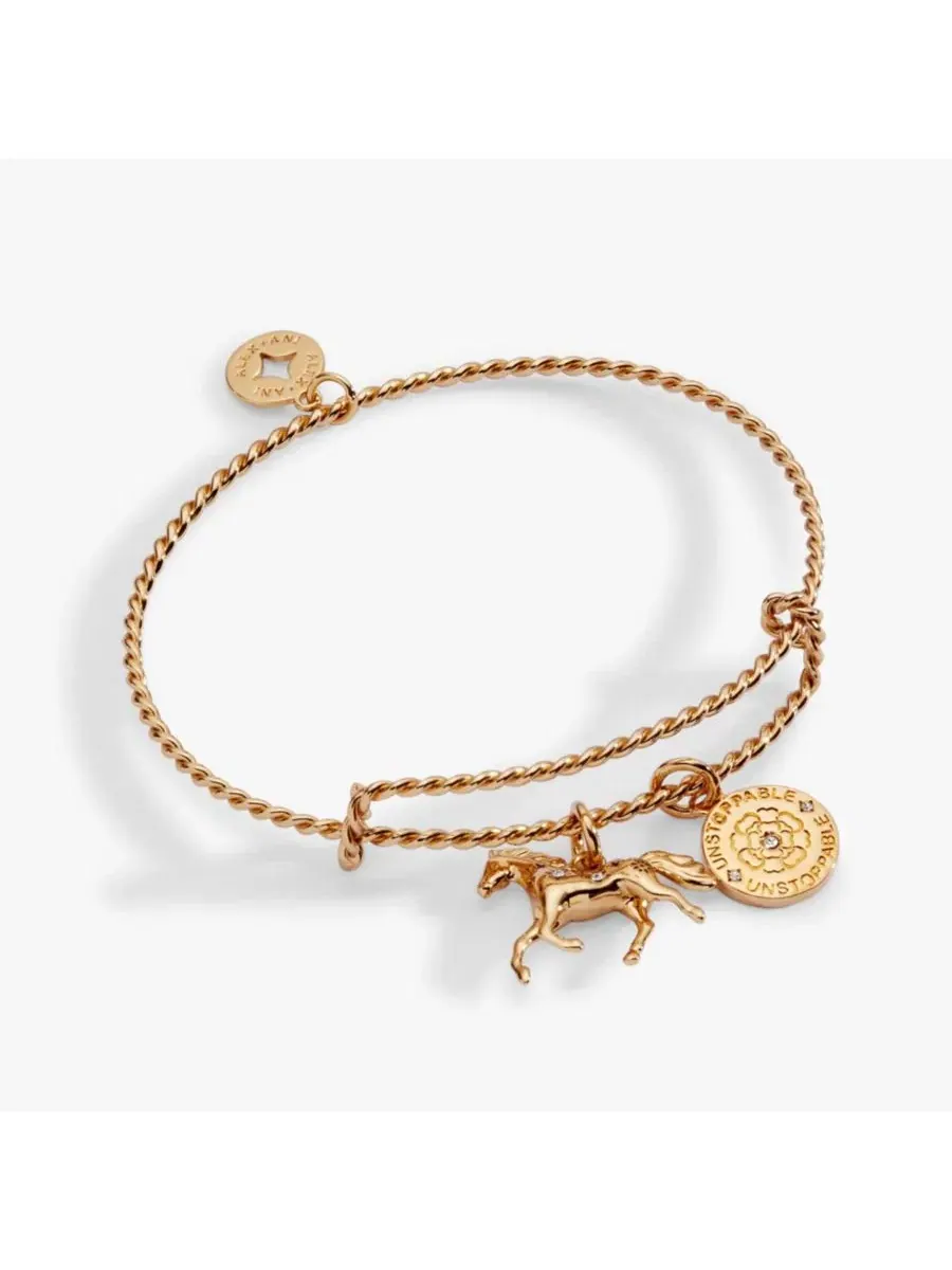 Браслет-манжета с подвесками в виде конской веревки Alex And Ani