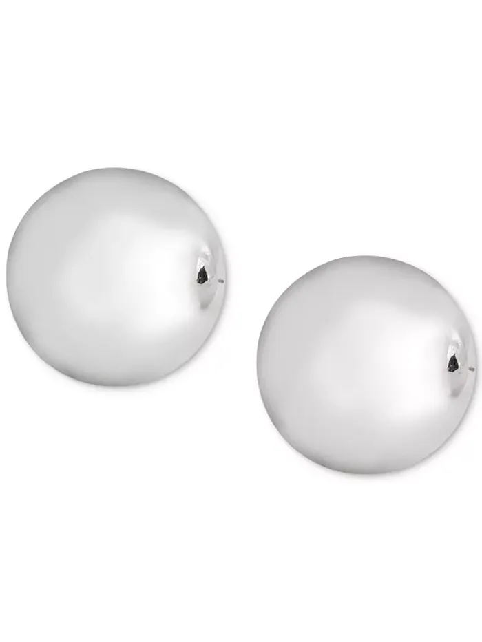 Серьги-гвоздики с шариками Lauren Ralph Lauren — изображение 1 из 2, оттенок серебряный