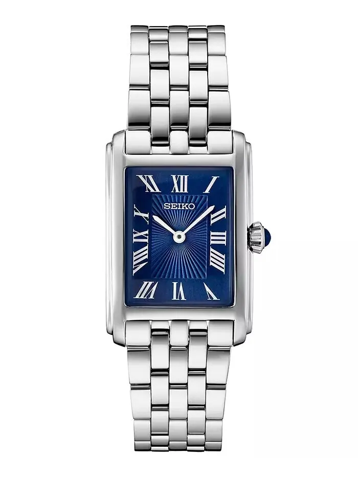 Женские часы Essentials из нержавеющей стали с браслетом 22 мм Seiko — синий