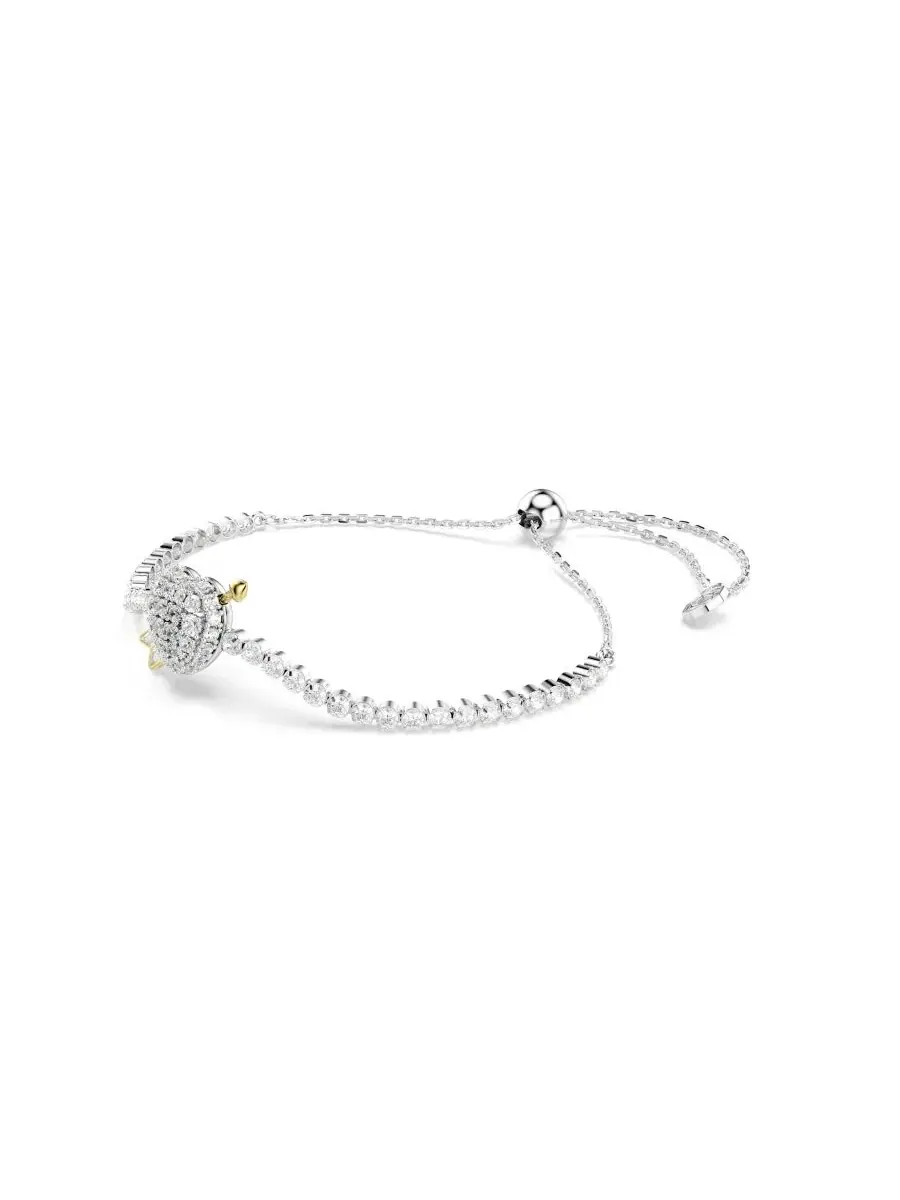 Браслет с подвеской-сердцем и стрелой, Mixed Cuts, Heart with Arrow Swarovski — изображение 4 из 6, оттенок белый