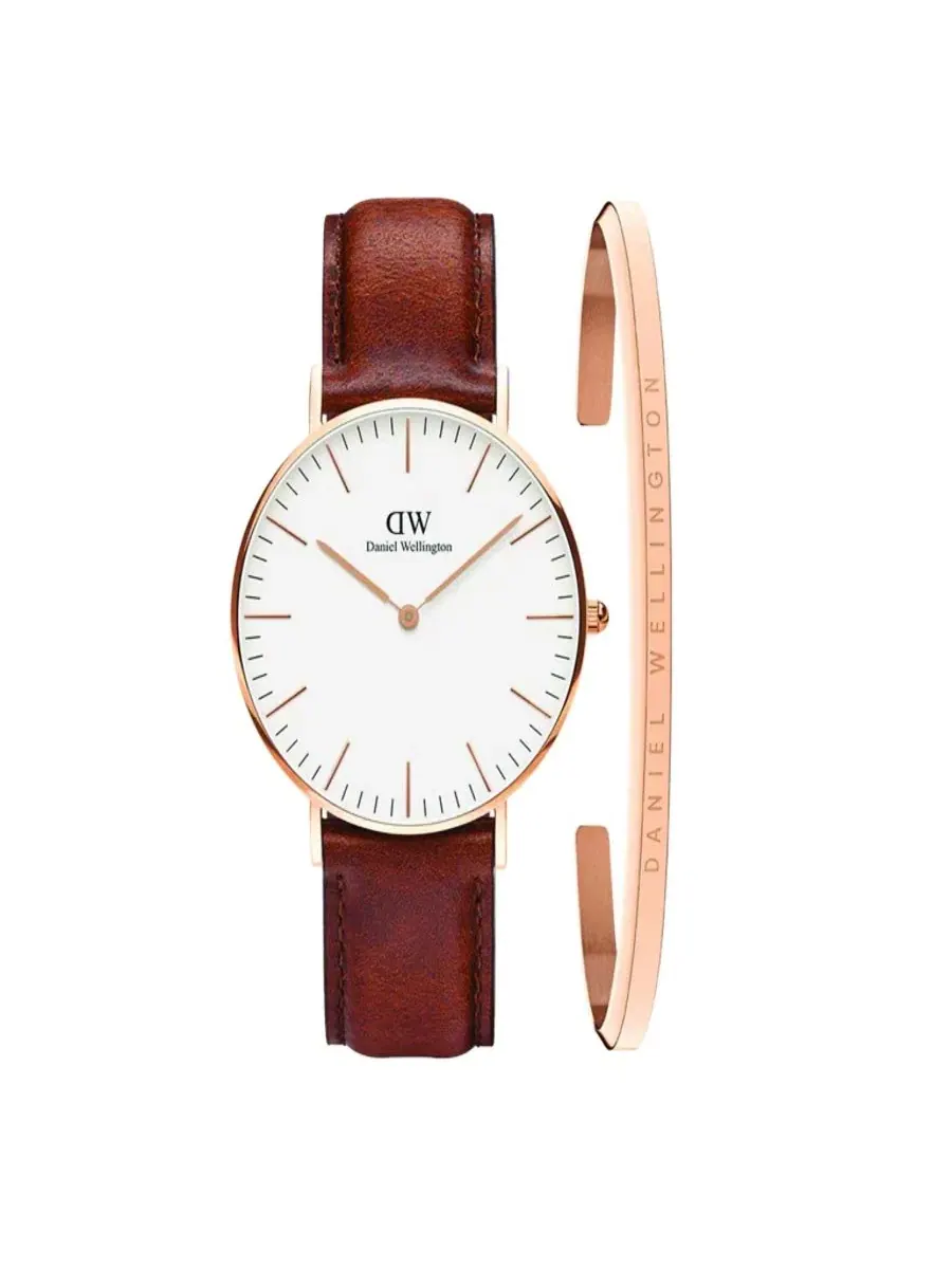 Наручные часы с кожаным ремешком, 40 мм, Classic St Mawes Daniel Wellington — золотистый