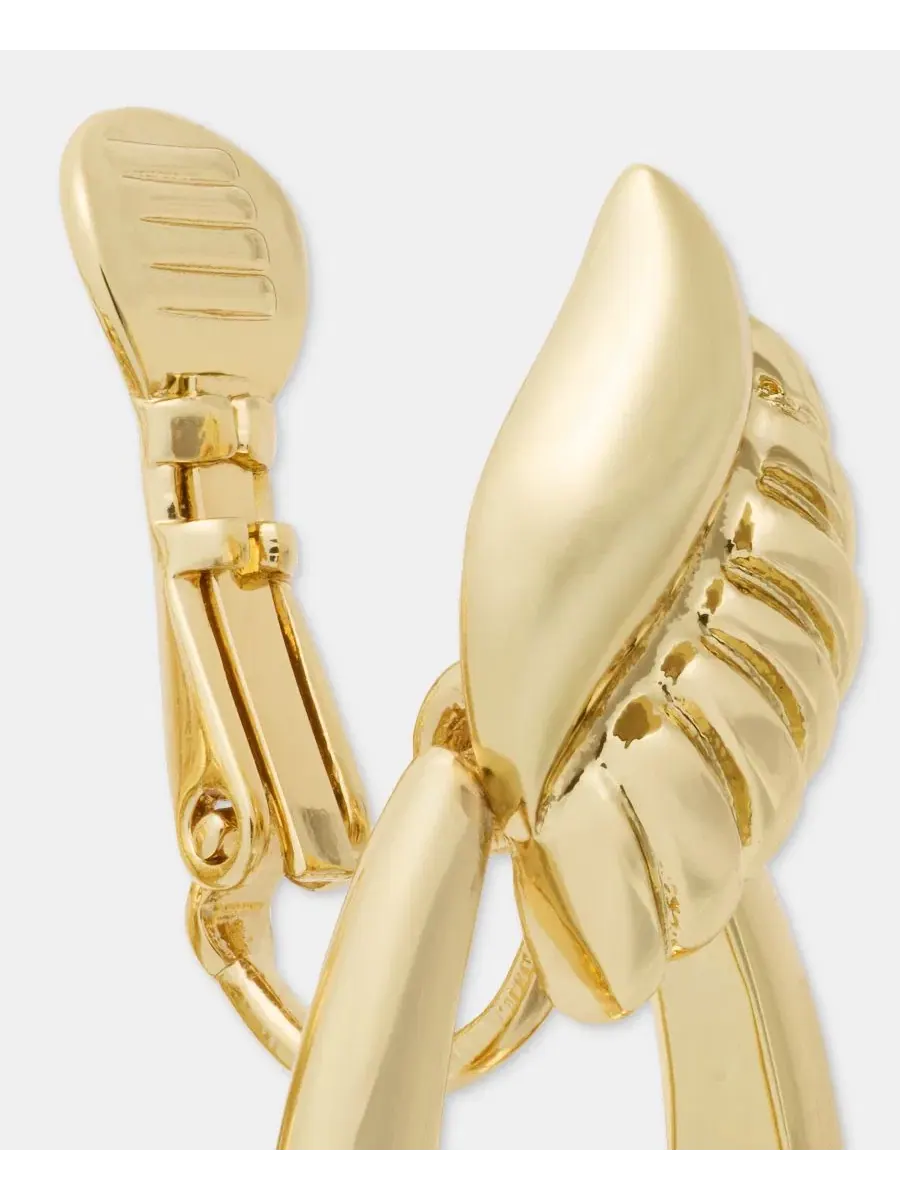 Серьги-подвески с клипсой Open Oval Anne Klein — изображение 4 из 4, оттенок золото