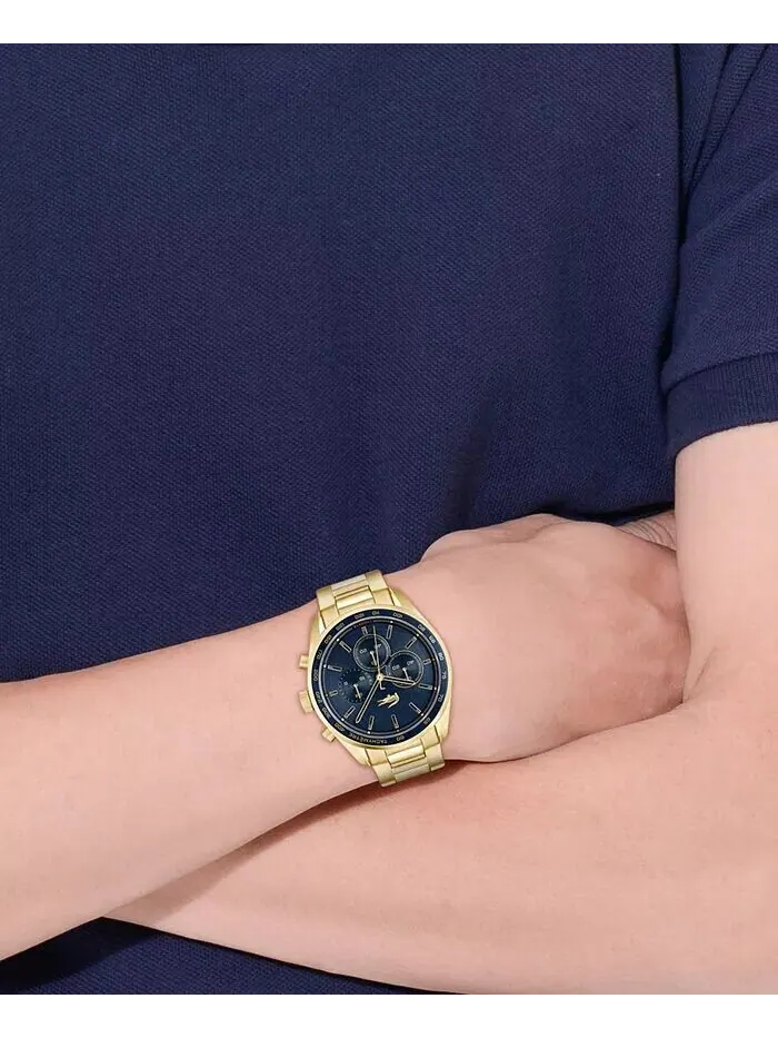 Мужские тонкие часы Boston из стали с ионным покрытием, позолоченные, 42 мм Lacoste — изображение 4 из 4, оттенок золото