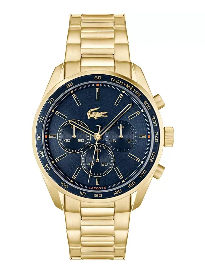 Мужские часы Boston Ionic Plated Thin Gold Steel Watch 42 мм Lacoste — изображение 1 из 8