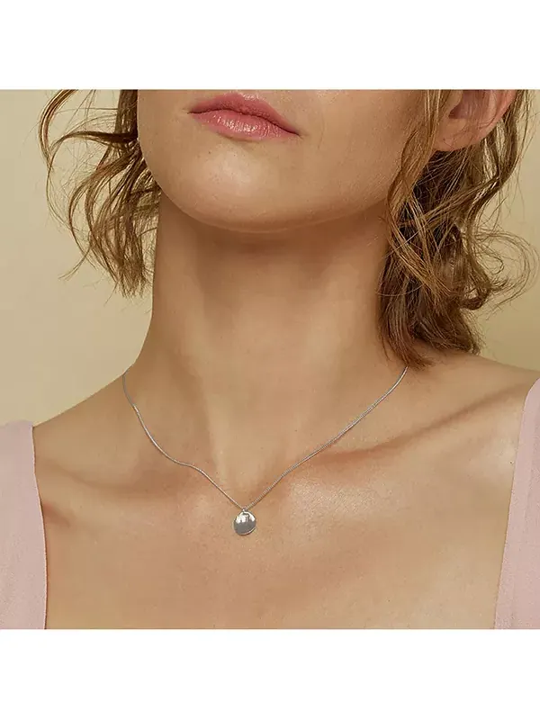Элегантное ожерелье из стерлингового серебра с позолотой 18 карат в форме диска Мадлен Bearfruit — изображение 4 из 4