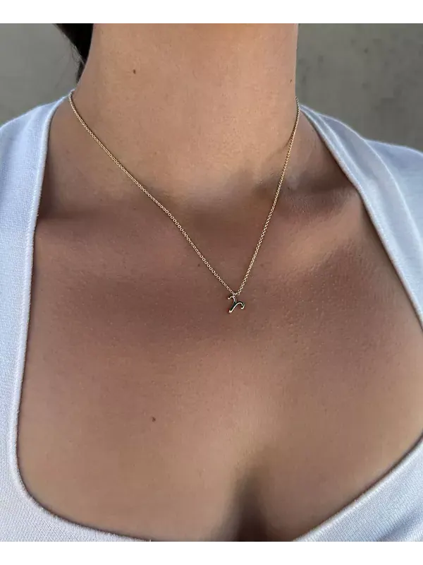 Позолоченное колье со знаком зодиака Adornia — изображение 3 из 4, оттенок золотистый