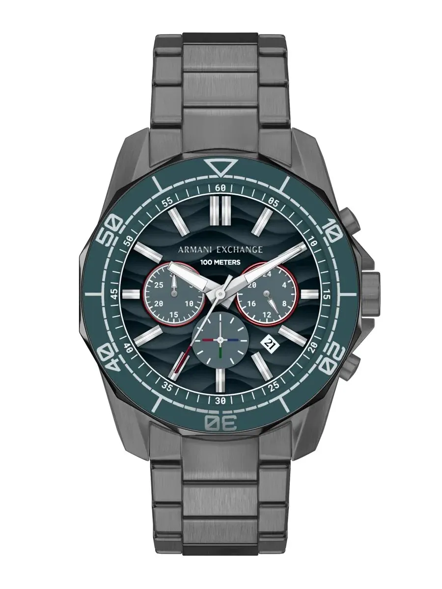 Мужские кварцевые часы-хронограф Armani Exchange, цвет «оружейная сталь», корпус 44 мм A|X Armani — изображение 1 из 7