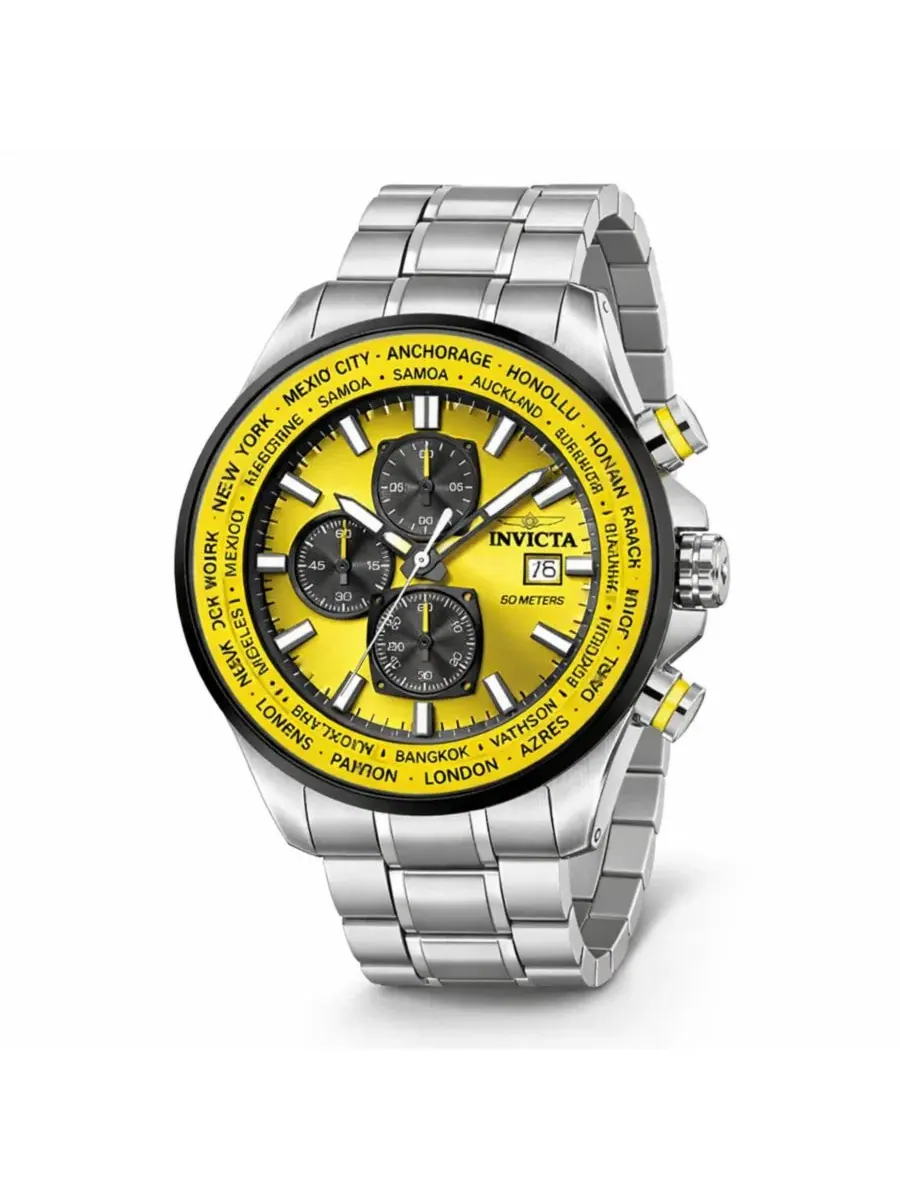 Мужские кварцевые часы-авиаторы VD57 50503 с циферблатом Invicta — изображение 1 из 3, оттенок серебряный